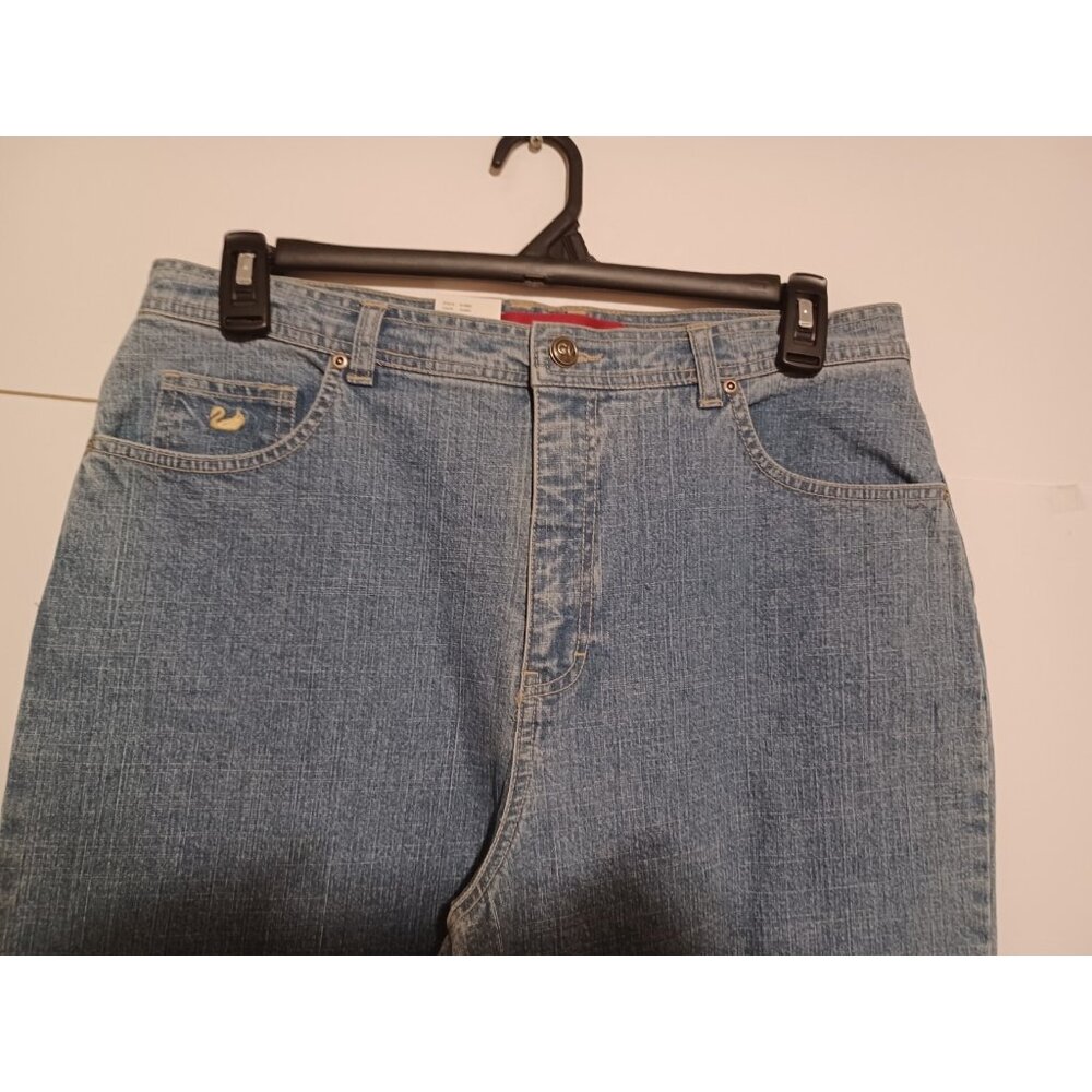 Gloria Vanderbilt Amanda Straight Leg Jeans Women’s Size 16 Blue Stretch Denim - Picture 2 of 8